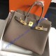 Hermes Birkin 30cm Togo Leather Golden Hardware H8830G-etoupe