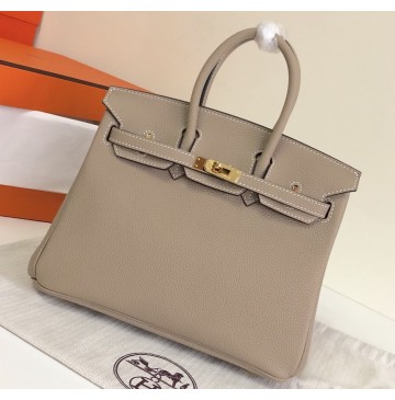 Hermes Birkin 30cm Togo Leather Golden Hardware H8830G-gris-tourterelle