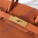 Hermes Birkin 30cm Togo Leather Golden Hardware H8830G-orange