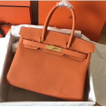 Hermes Birkin 30cm Togo Leather Golden Hardware H8830G-orange