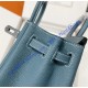 Hermes Birkin 30cm Togo Leather Palladium Hardware H8830W-bleu-jean