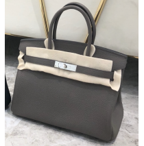 Hermes Birkin 30cm Togo Leather Palladium Hardware H8830W-etain