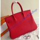 Hermes Birkin 30cm Togo Leather Palladium Hardware H8830W-rouge-casaque