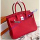 Hermes Birkin 30cm Togo Leather Palladium Hardware H8830W-rouge-casaque