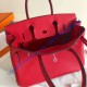 Hermes Birkin 30cm Togo Leather Palladium Hardware H8830W-rouge-casaque