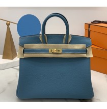 Hermes Birkin 35cm Togo Leather Golden Hardware H8835G-bleu-jean