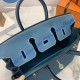 Hermes Birkin 35cm Togo Leather Golden Hardware H8835G-bleu-jean