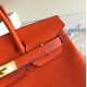 Hermes Birkin 35cm Togo Leather Golden Hardware H8835G-orange