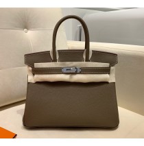 Hermes Birkin 35cm Togo Leather Palladium Hardware H8835W-etoupe