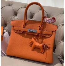 Hermes Birkin 35cm Togo Leather Palladium Hardware H8835W-orange