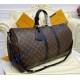 Louis Vuitton Monogram Macassar Keepall Bandouliere 55 M56714