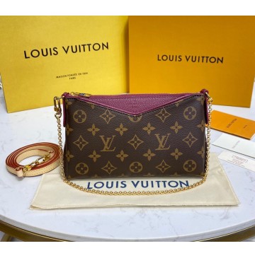 Louis Vuitton Monogram Canvas Pallas Clutch M41638-purple