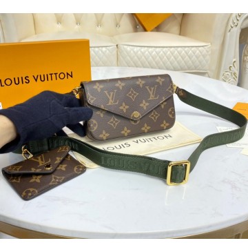 Louis Vuitton Monogram Felicie Strap & Go M80091-green