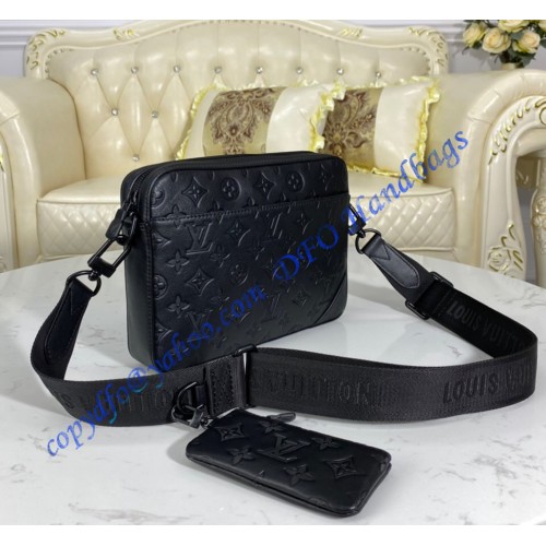 Louis Vuitton Monogram Shadow leather Duo Messenger M69827-black ...