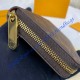 Louis Vuitton Monogram Canvas Zippy Wallet with Fuchsia Leather Lining m41895