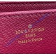 Louis Vuitton Monogram Canvas Zippy Wallet with Fuchsia Leather Lining m41895