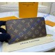 Louis Vuitton Monogram Canvas Zippy Wallet with Coquelicot Leather Lining m41896