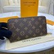 Louis Vuitton Monogram Canvas Zippy Wallet M42616-brown