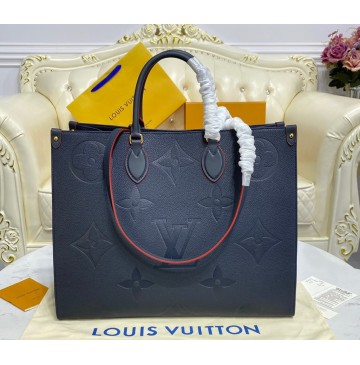 Louis Vuitton Monogram Empreinte Onthego GM M44925-navy-blue