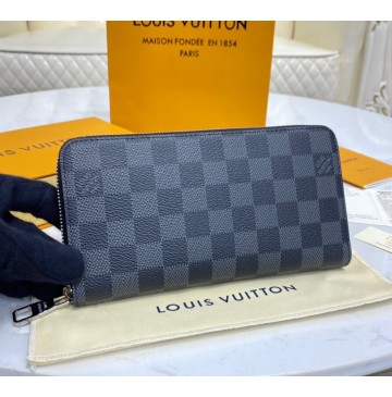 Louis Vuitton Damier Graphite Zippy Wallet N41661-black