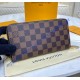 Louis Vuitton Damier Ebene Zippy Wallet N41661-brown