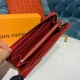 Louis Vuitton Monogram Empreinte Leather Clemence Wallet Marine Rouge M63920