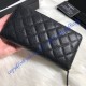 Chanel Long Zipped Wallet in Caviar Leather CW50097-AB-black