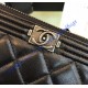 Chanel Boy Long Zipper Wallet in Lambskin CW80288-B-black