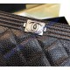 Chanel Boy Long Zipper Wallet in Caviar Leather CW80288-BB-black