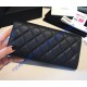 Chanel Long Zipper Wallet in Caviar Leather CW80758-AB-black