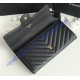 Chanel Chevron Long Zipper Wallet in Caviar Leather CW80758-V-AB-black