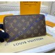 Louis Vuitton Monogram Canvas Zippy Organizer M62581-brown