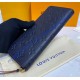 Louis Vuitton Monogram Empreinte Leather Clemence Wallet M69415-navy-blue