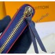 Louis Vuitton Monogram Empreinte Leather Clemence Wallet M69415-navy-blue