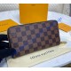 Louis Vuitton Damier Ebene Zippy Wallet N41661-pink