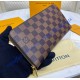 Louis Vuitton Damier Ebene Zippy Organizer N60111-brown