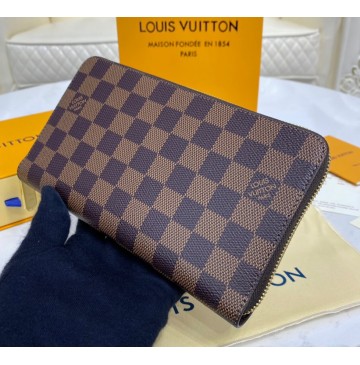 Louis Vuitton Damier Ebene Zippy Organizer N60111-brown