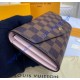 Louis Vuitton Damier Ebene Sarah Wallet N60114-pink