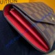 Louis Vuitton Damier Ebene Sarah Wallet N60114-red