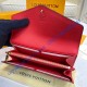 Louis Vuitton Damier Ebene Sarah Wallet N60114-red