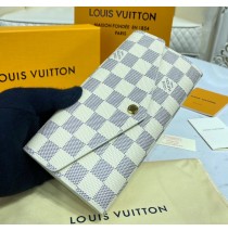 Louis Vuitton New Sarah Wallet in Damier Azur Canvas N63208