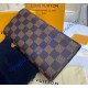 Louis Vuitton New Sarah Wallet in Damier Ebene Canvas N63209