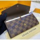 Louis Vuitton New Sarah Wallet in Damier Ebene Canvas N63209