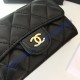 Chanel Quilted Card Holder in Lambskin CW80799-A-black
