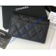 Chanel Quilted Card Holder in Caviar Leather CW80799-AB-black