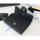 Chanel Quilted Card Holder in Caviar Leather CW80799-AB-black