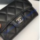 Chanel Quilted Card Holder in Lambskin CW80799-B-black