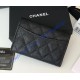 Chanel Quilted Card Holder in Caviar Leather CW80799-BB-black