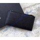 Saint Laurent Cassandre Matelasse Fragments Zipped Card Case In Grain De Poudre Embossed Leather YW607915-A