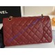 Chanel Small Classic Flap Bag in Wine Red Caviar Leather with golden hardware